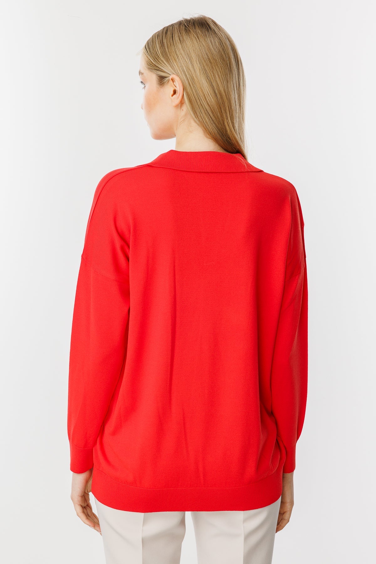 Polo Blouse Red