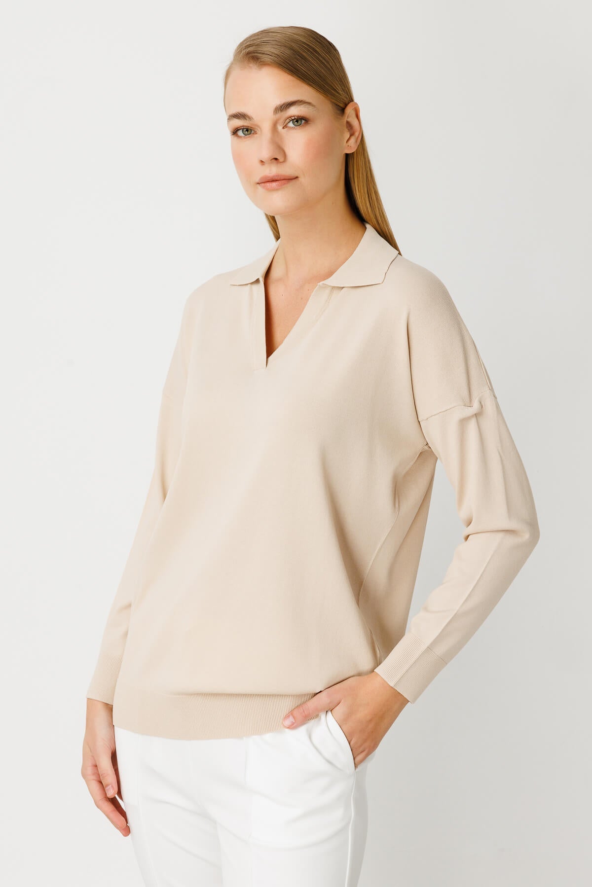 POLO BLOUSE BEIGE