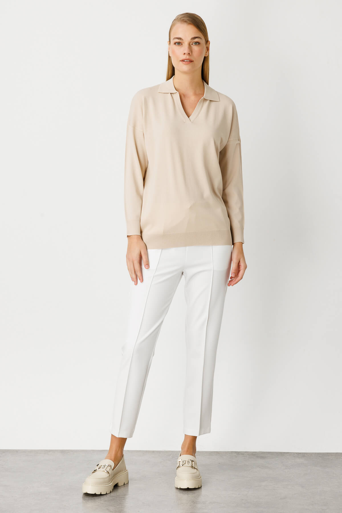 POLO BLOUSE BEIGE
