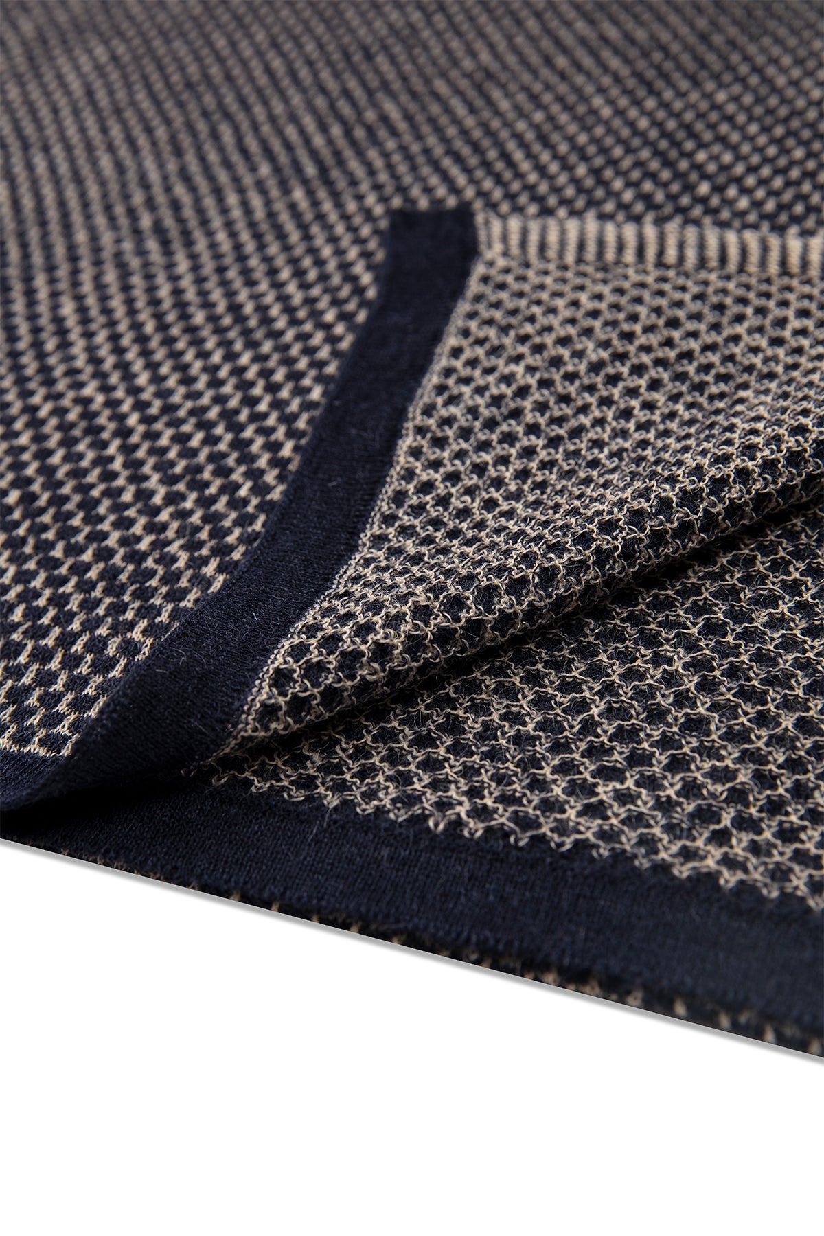 MEN MIDAS SCARF NAVY-BEIGE