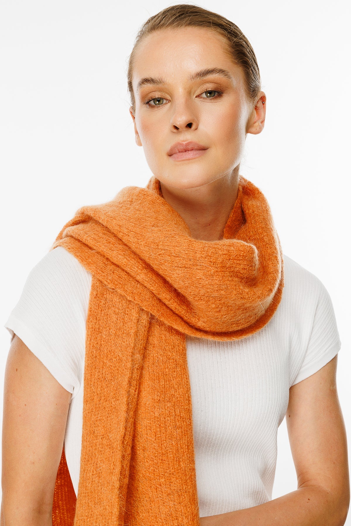 HATTUSA SCARF ORANGE-BASIC KNIT