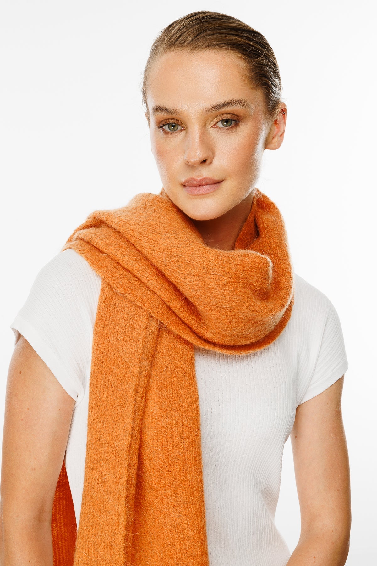 HATTUSA SCARF ORANGE-BASIC KNIT