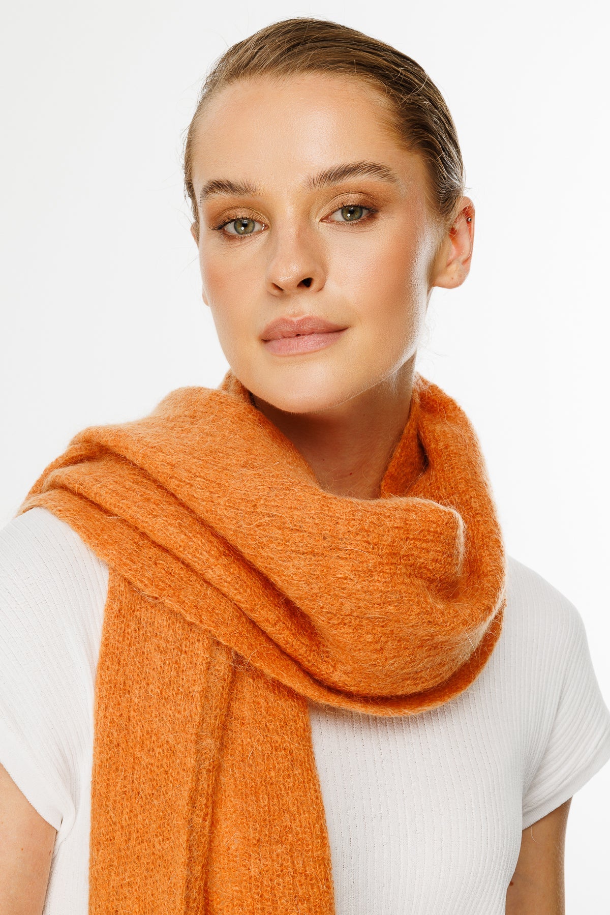 HATTUSA SCARF ORANGE-BASIC KNIT