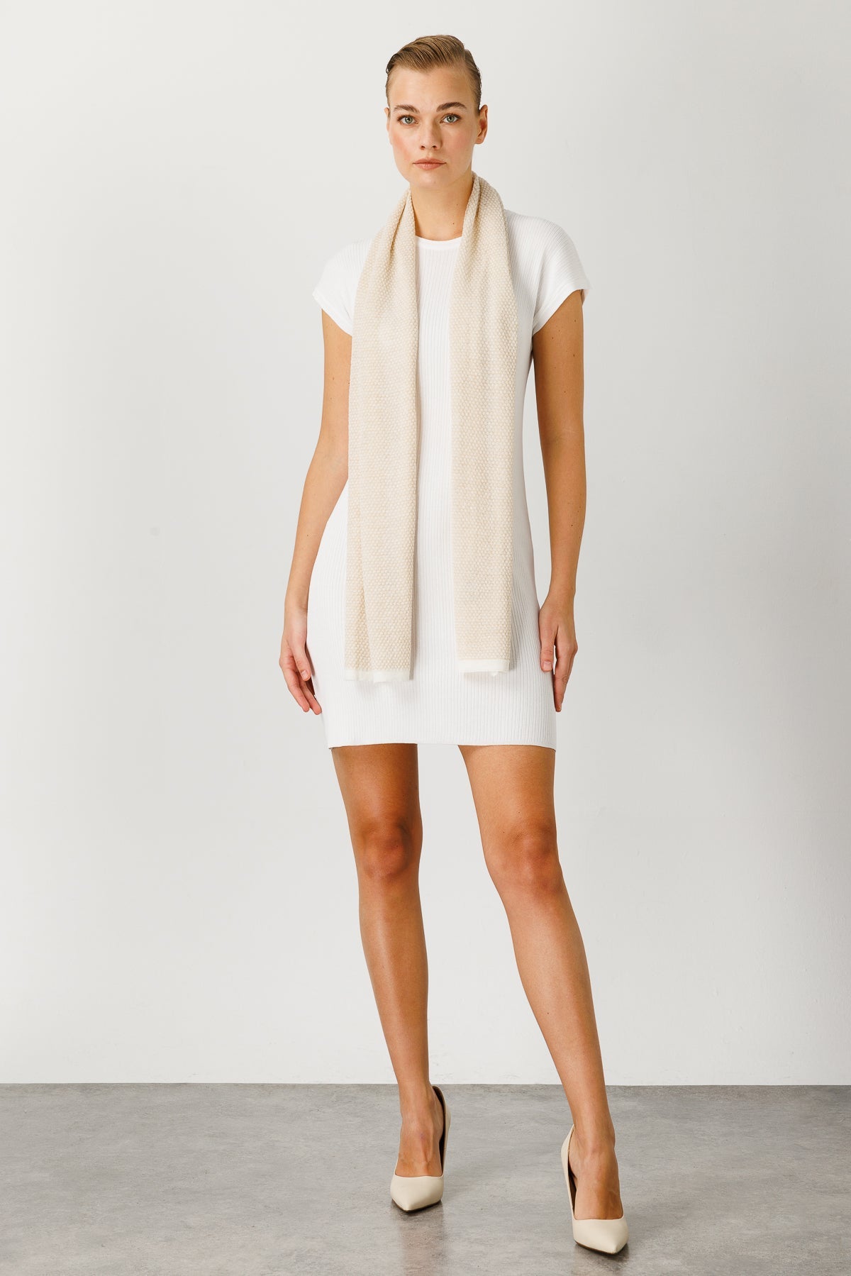 MIDAS SCARF ECRU-BEIGE