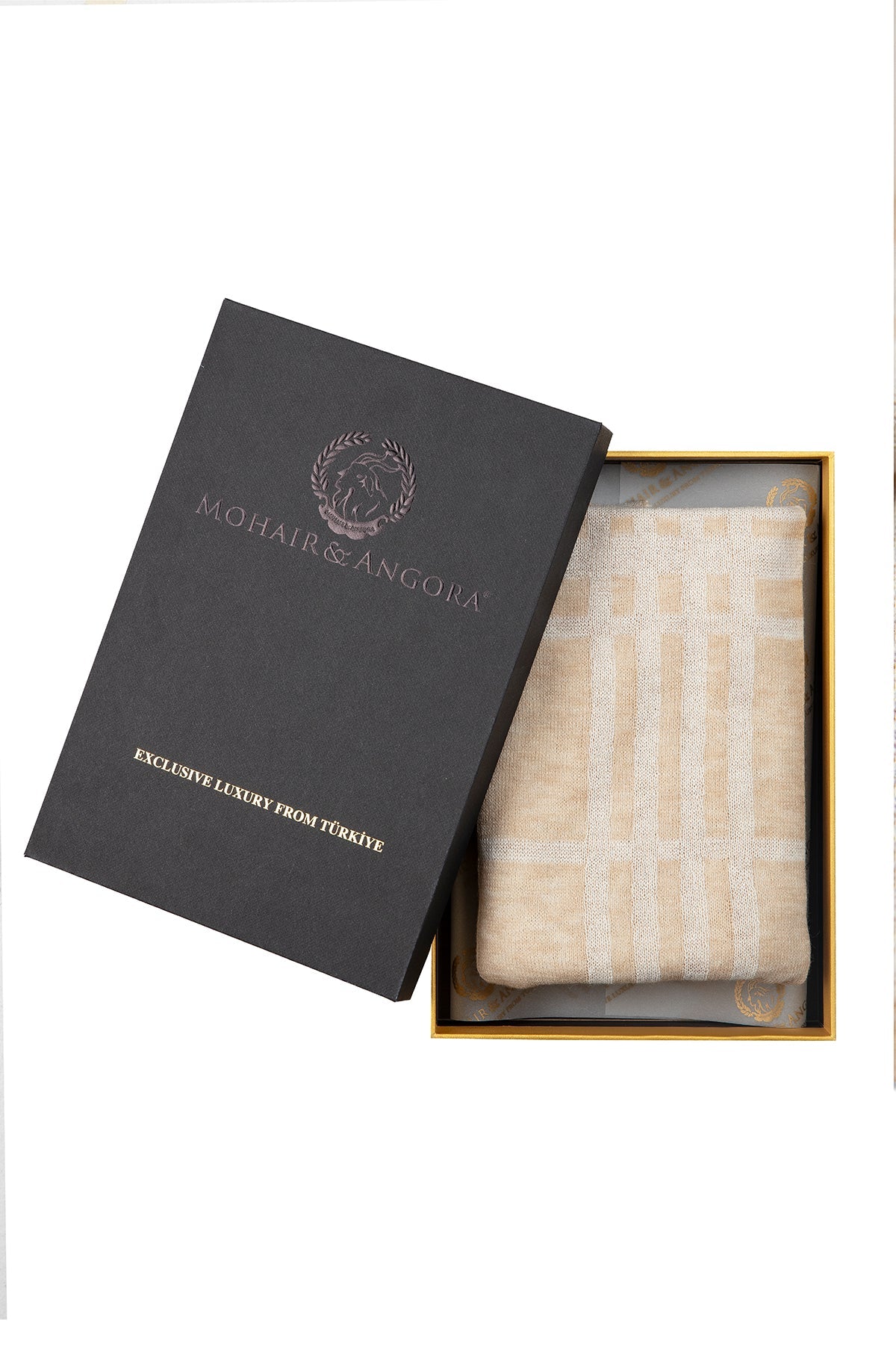 GALATIA SCARF ECRU-TAUPE