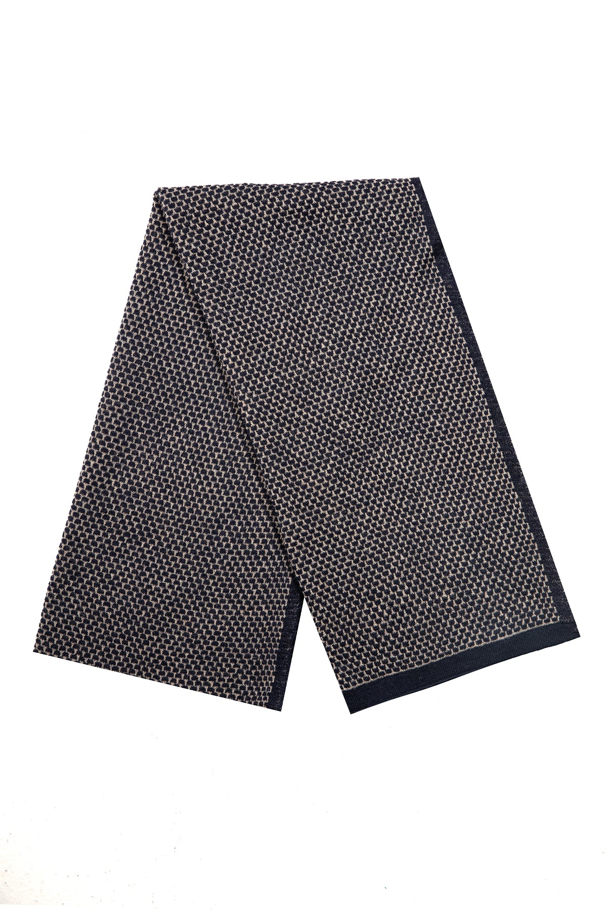 MEN MIDAS SCARF NAVY-BEIGE