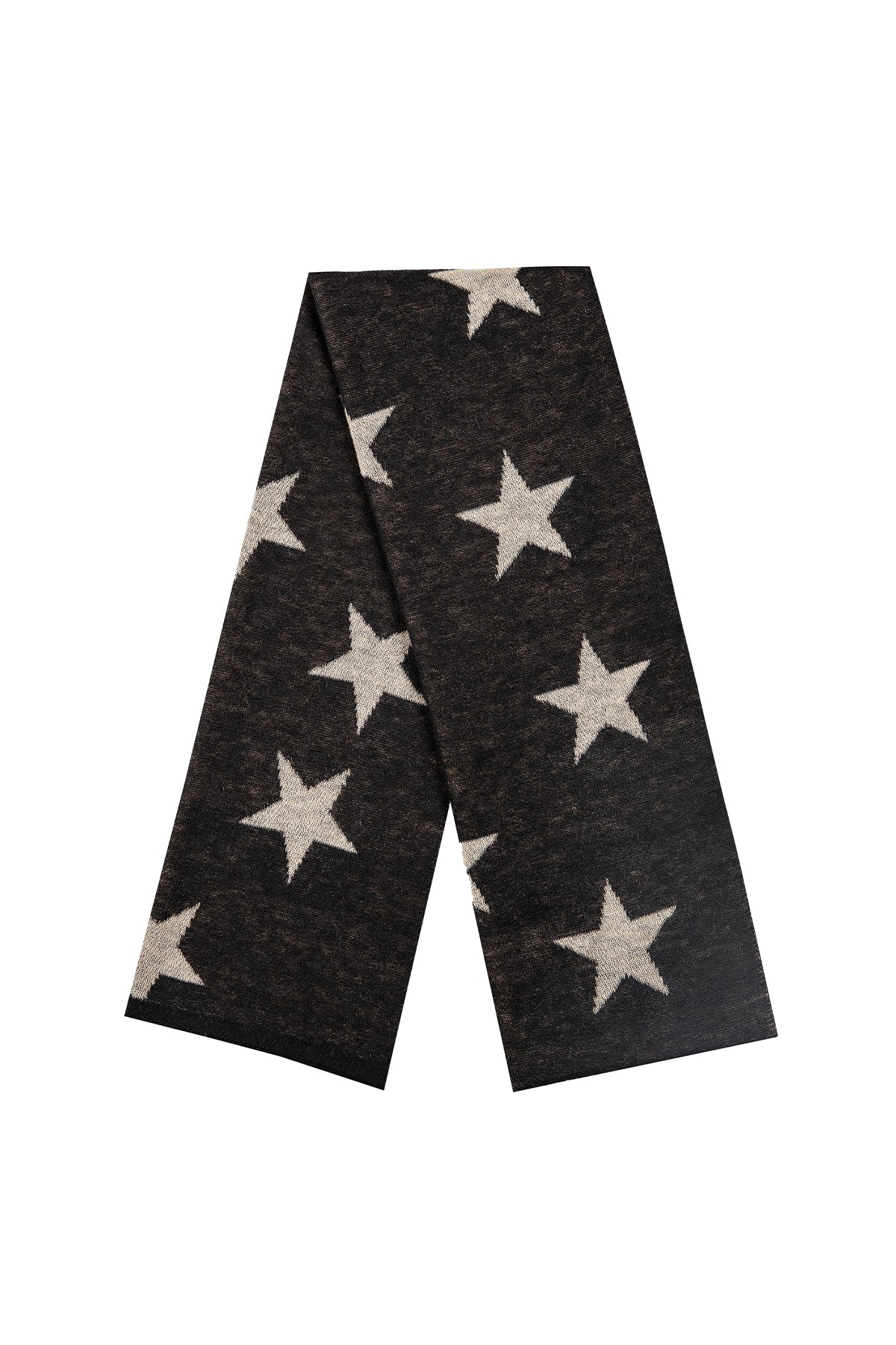 STAR SHAWL BLACK-BEIGE