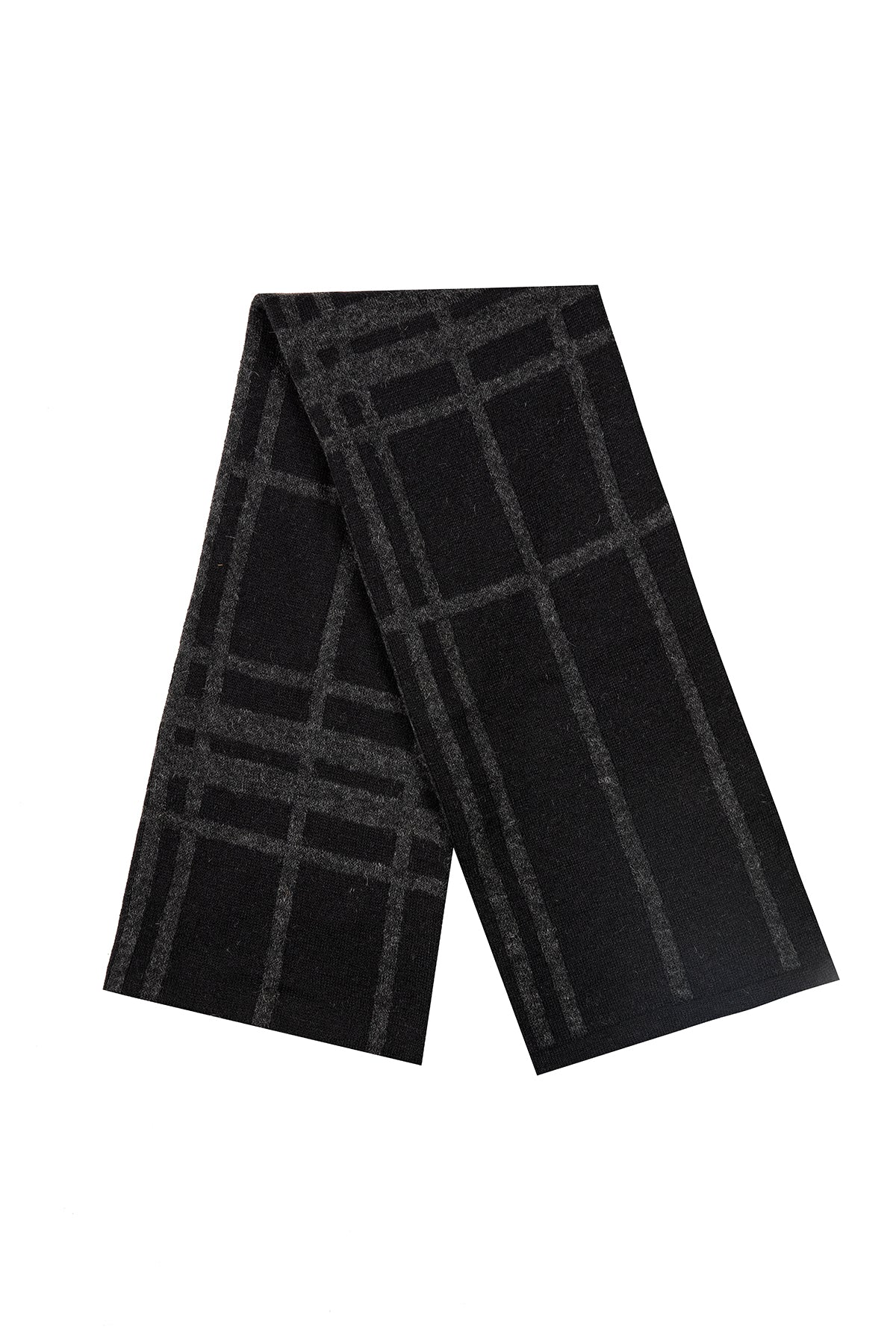 MEN GALATIA SCARF BLACK-GREY