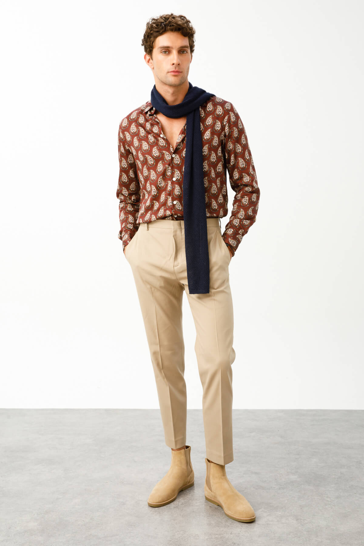 MEN MIDAS SCARF NAVY