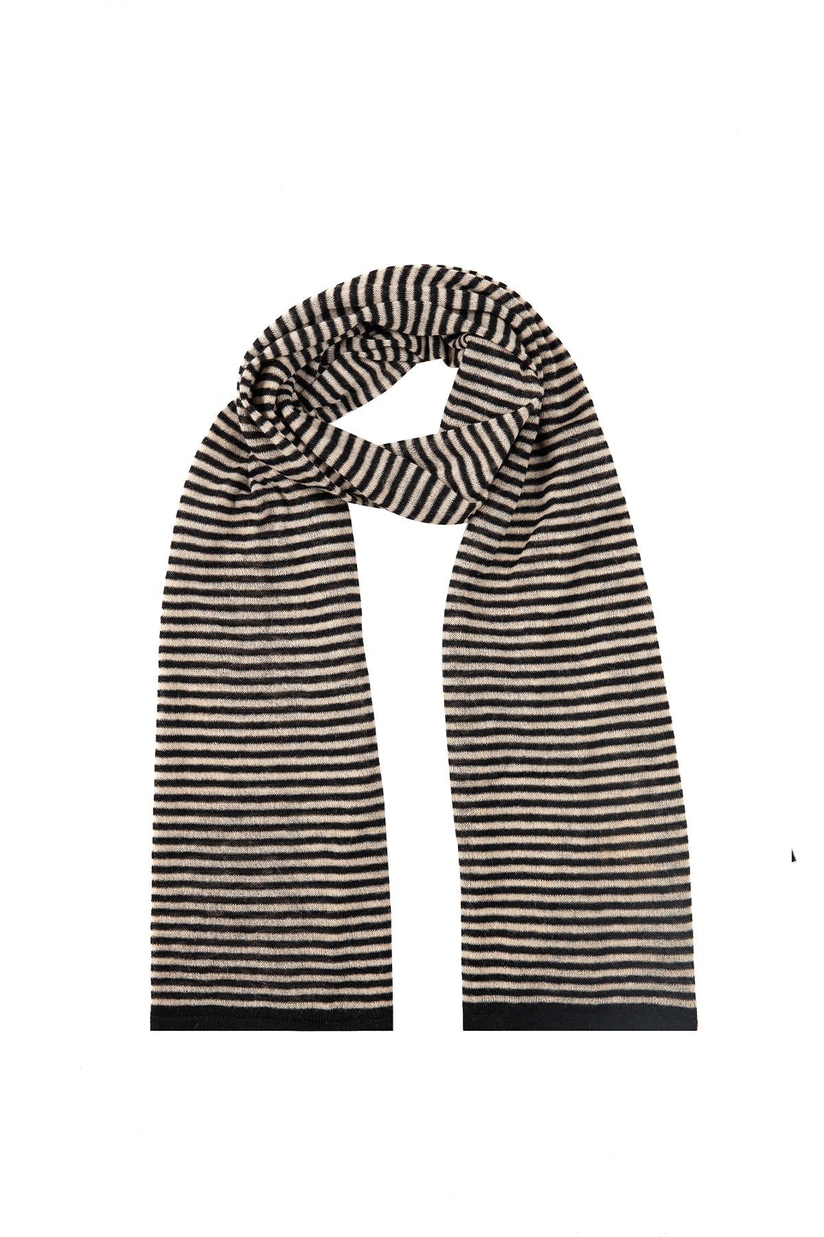 EPHESUS SCARF BLACK-BEIGE