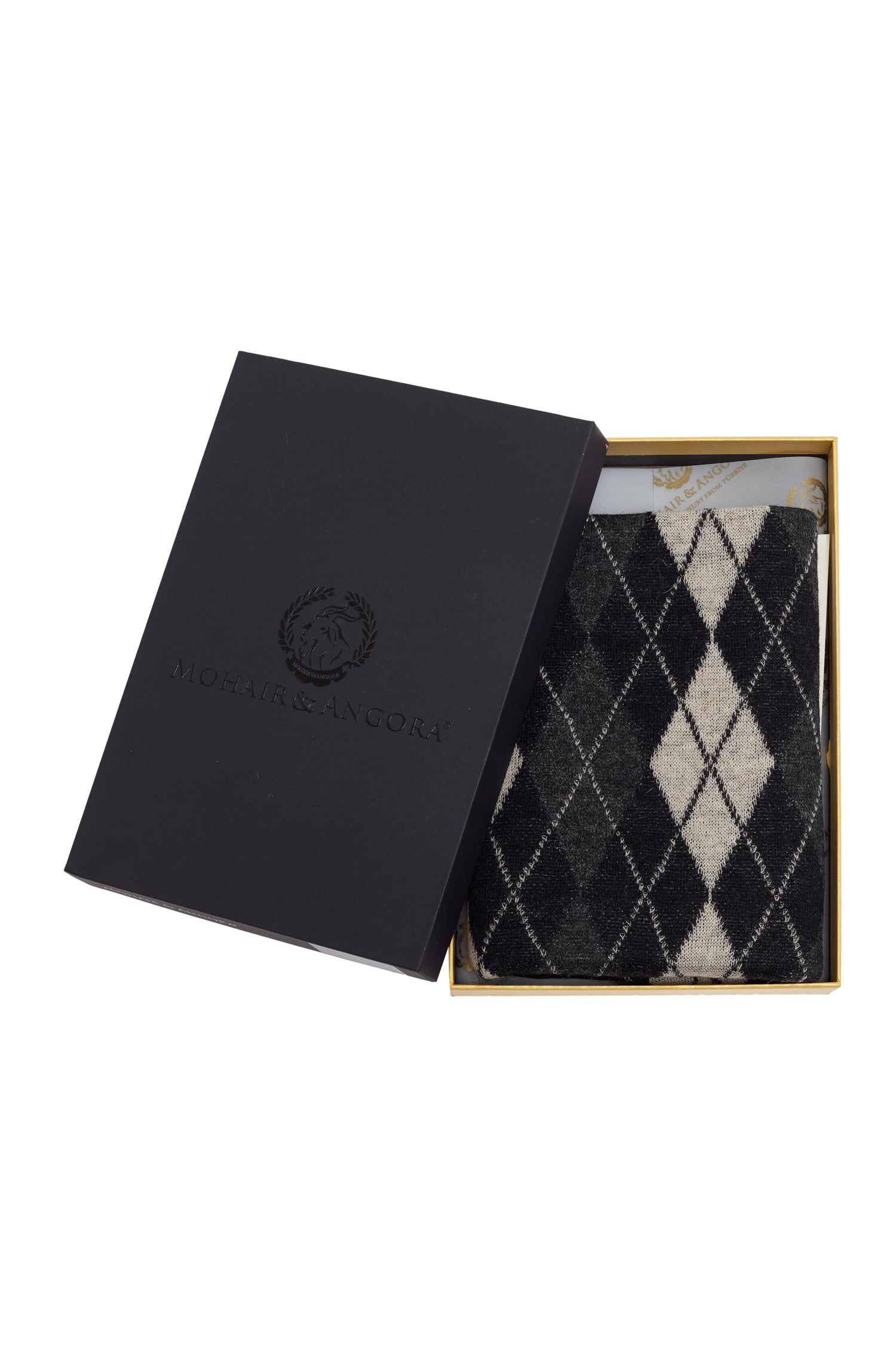 TROIA SCARF BLACK-BEIGE