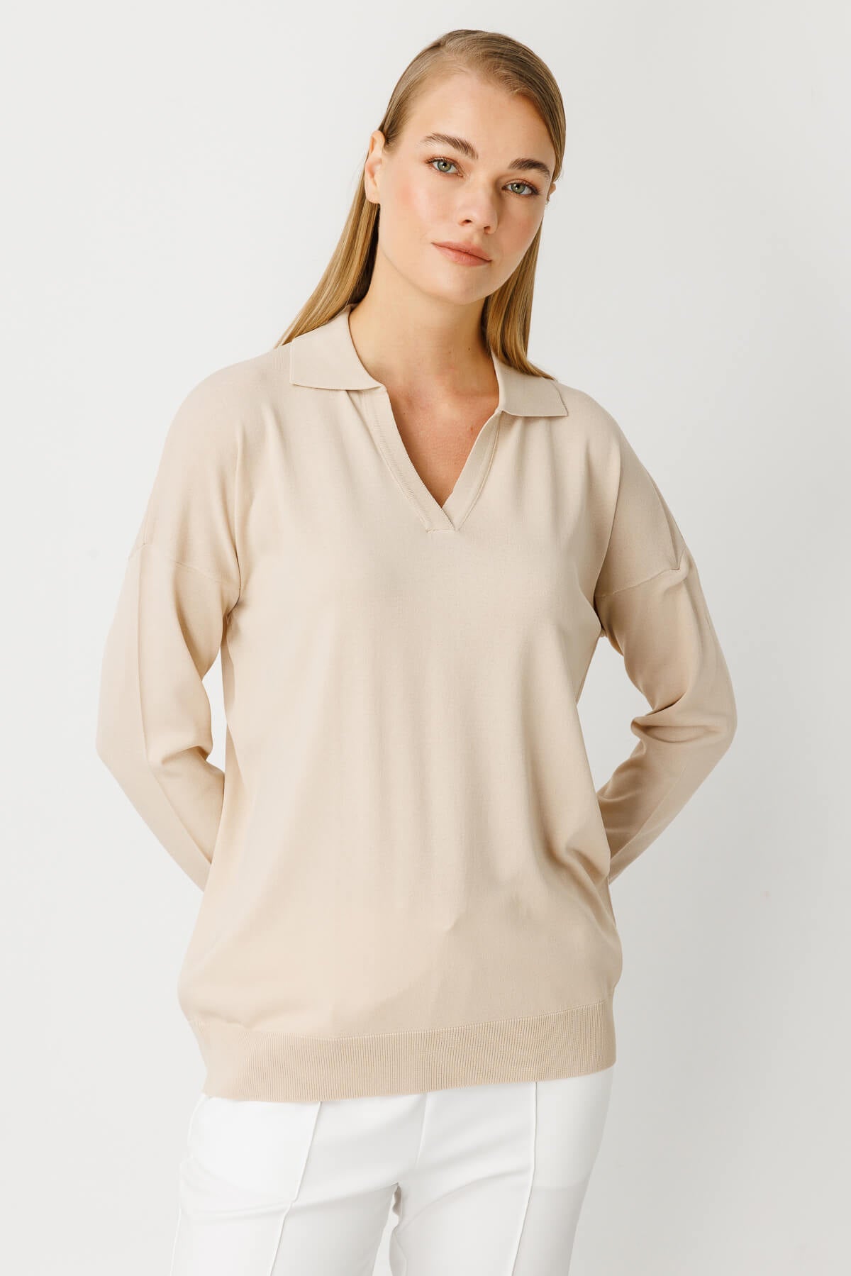 POLO BLOUSE BEIGE