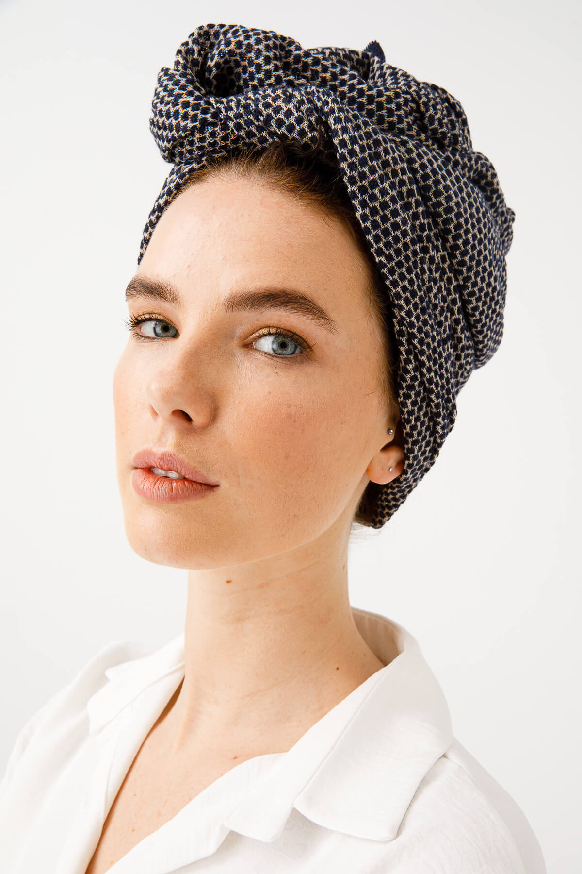 MIDAS SCARF NAVY-BEIGE