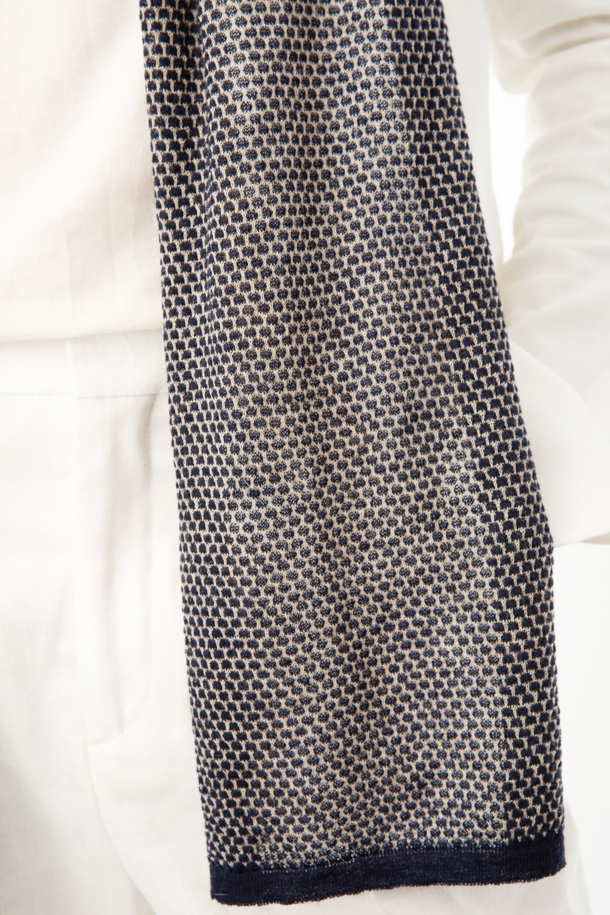 MEN MIDAS SCARF NAVY-BEIGE