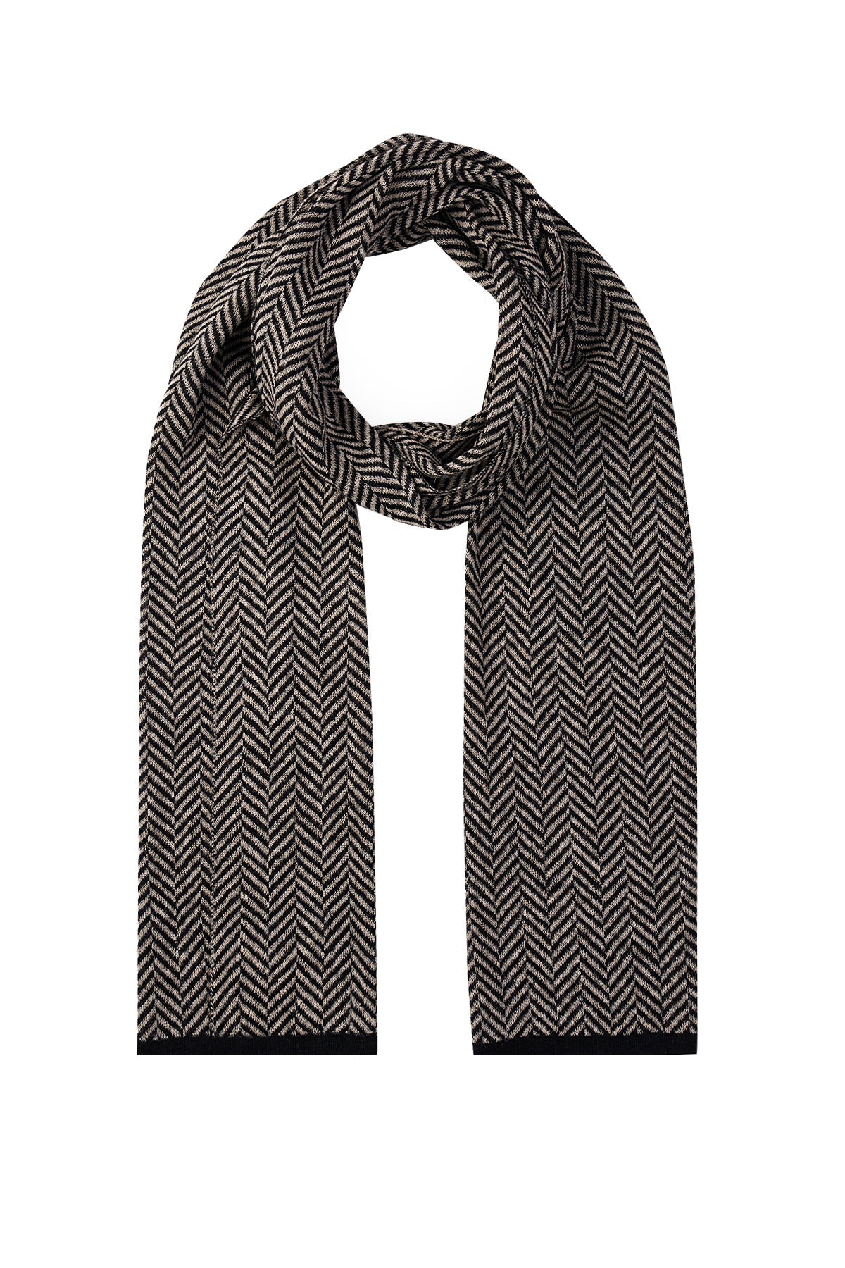 LYCIA SHAWL BLACK-BEIGE