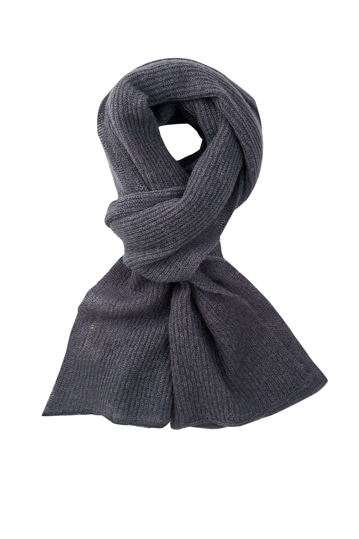 HATTUSA SCARF GRAY-BASIC KNIT