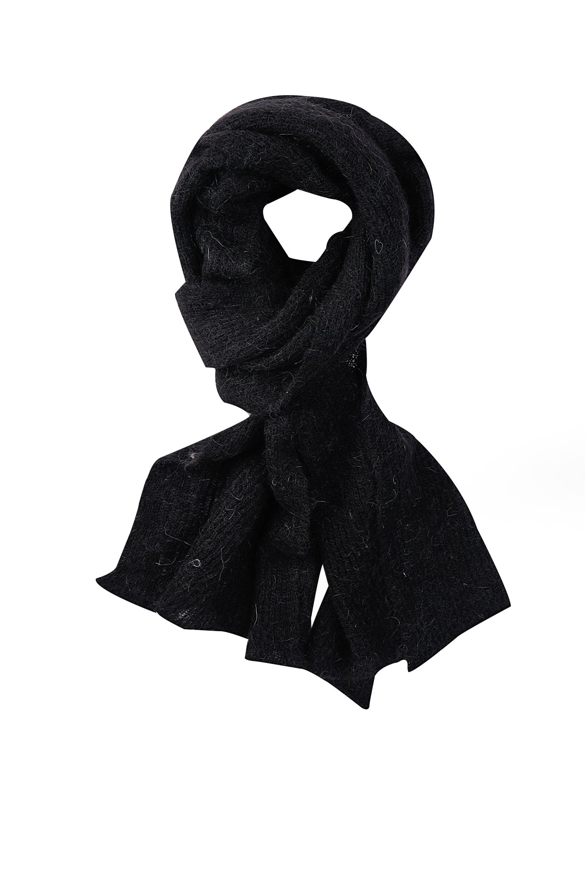 HATTUSA SCARF BLACK-BASIC KNIT