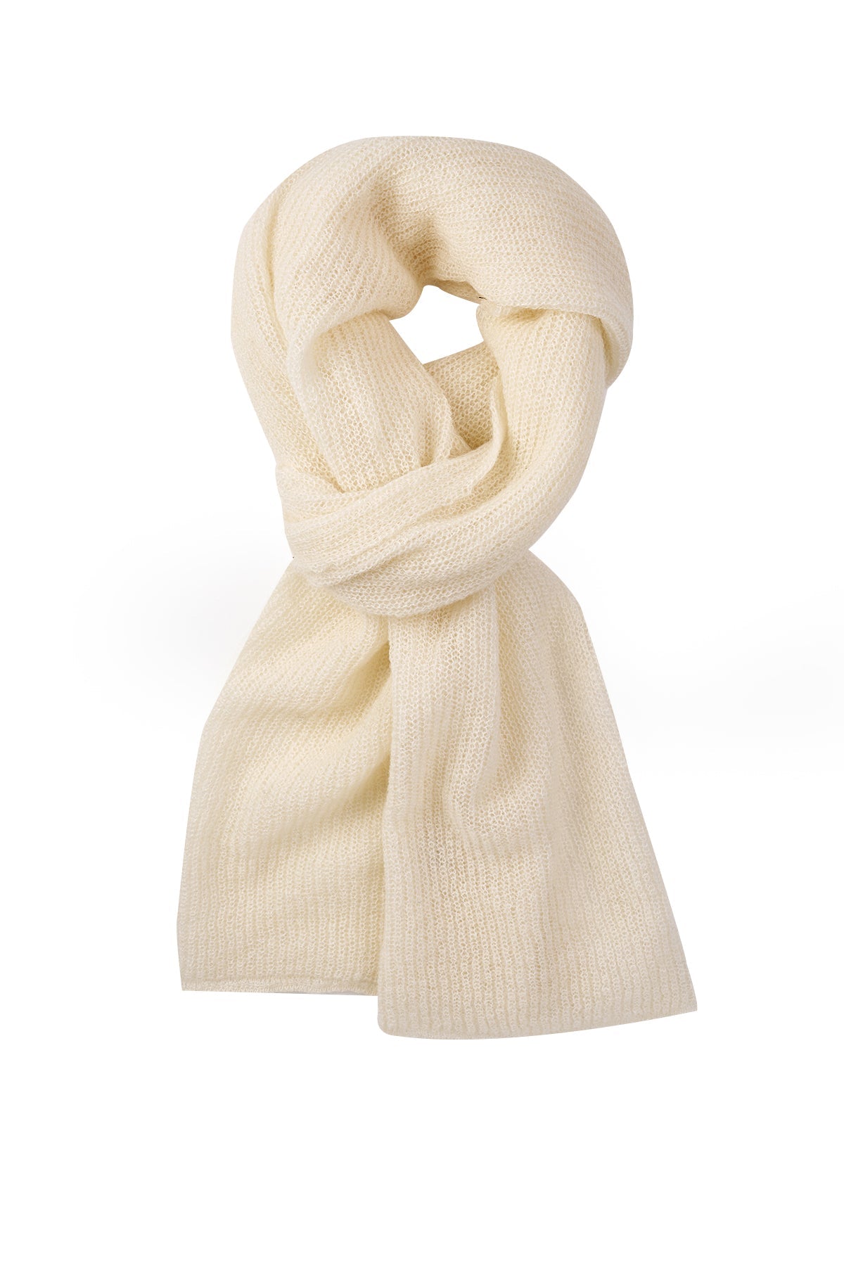 HATTUSA SCARF ECRU-BASIC KNIT