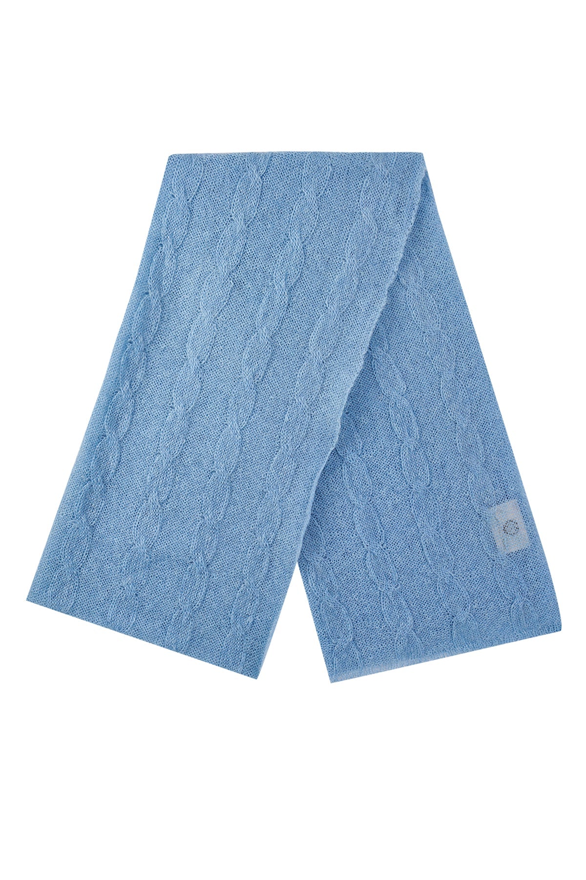 ARINNA SCARF BLUE-CABLE KNIT