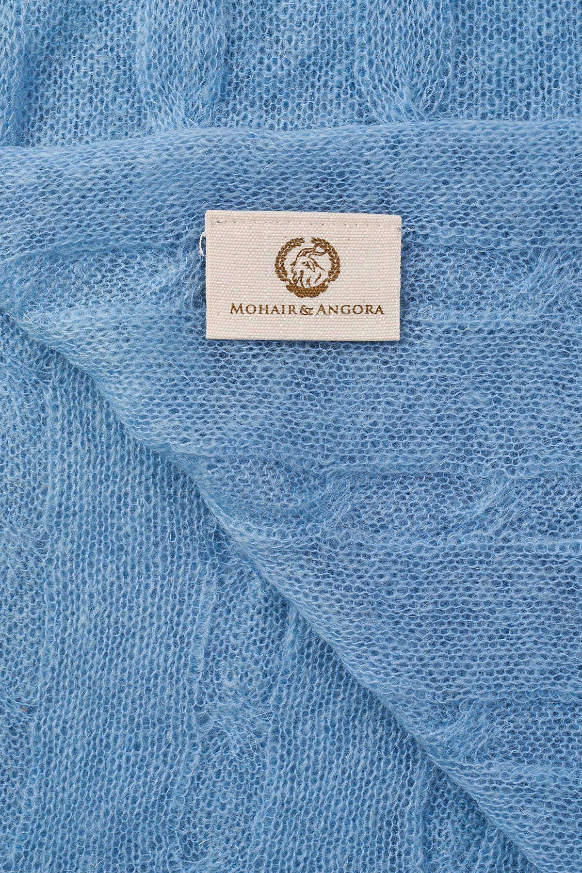 ARINNA SCARF BLUE-CABLE KNIT