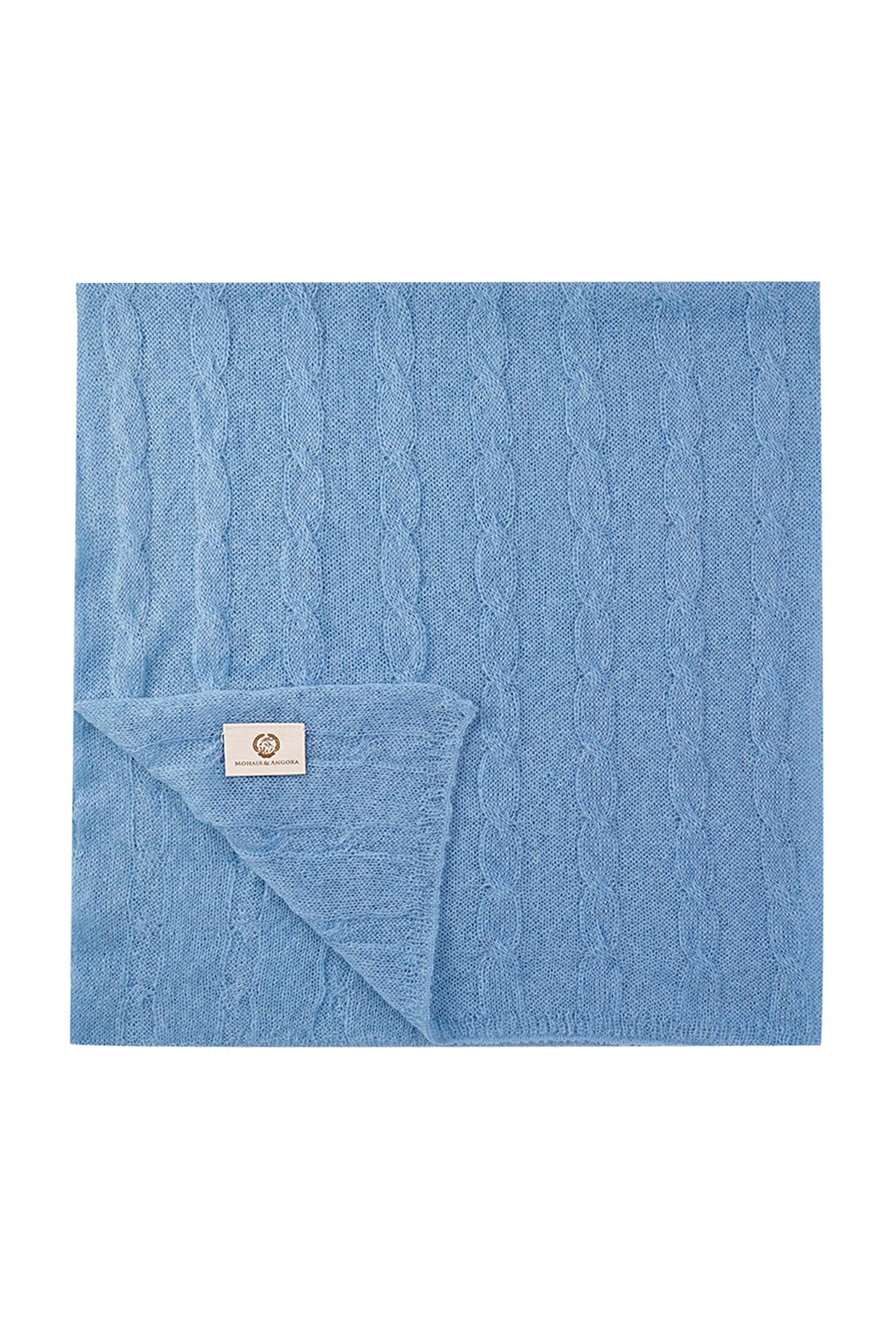 ARINNA SCARF BLUE-CABLE KNIT