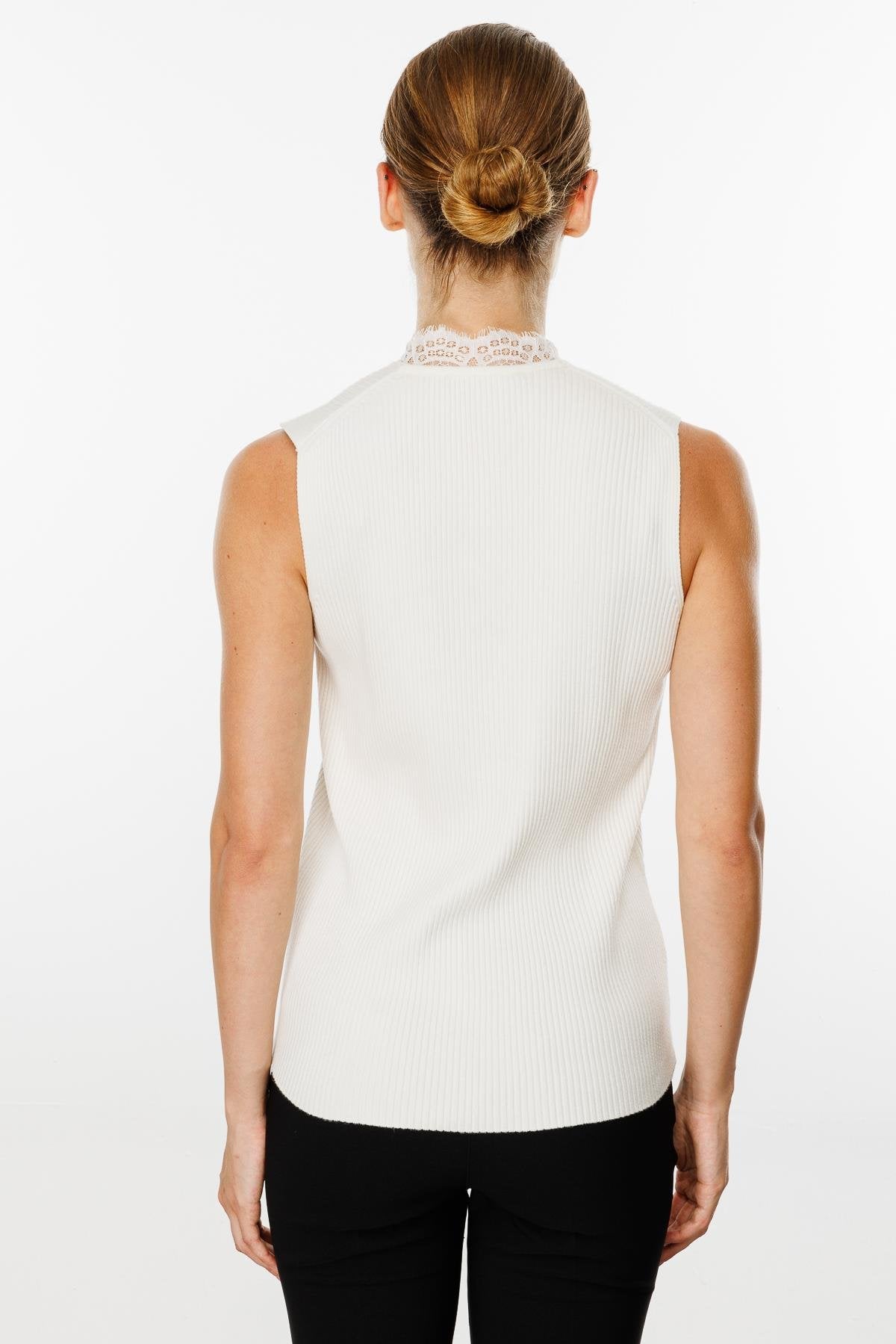 Lace Knit Top - White