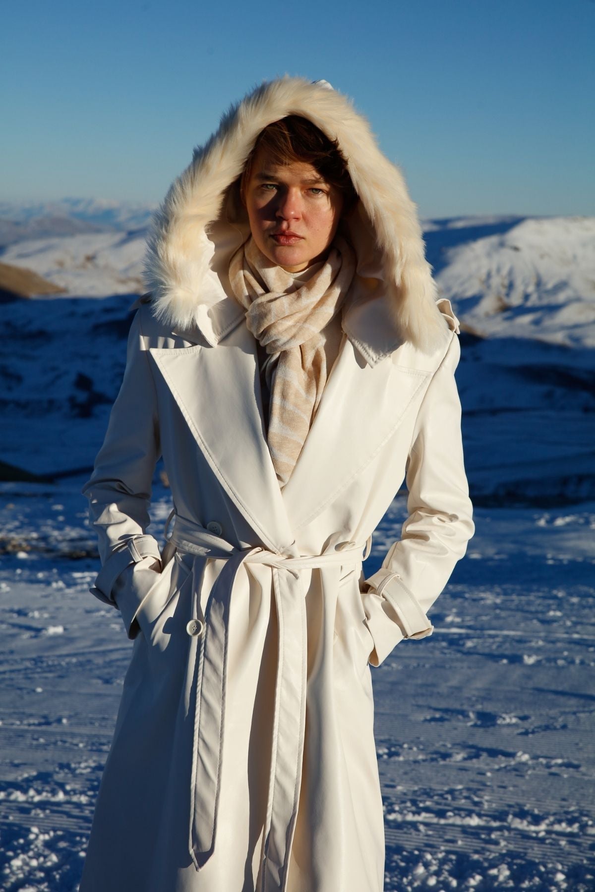 TIGER SHAWL ECRU-BEIGE