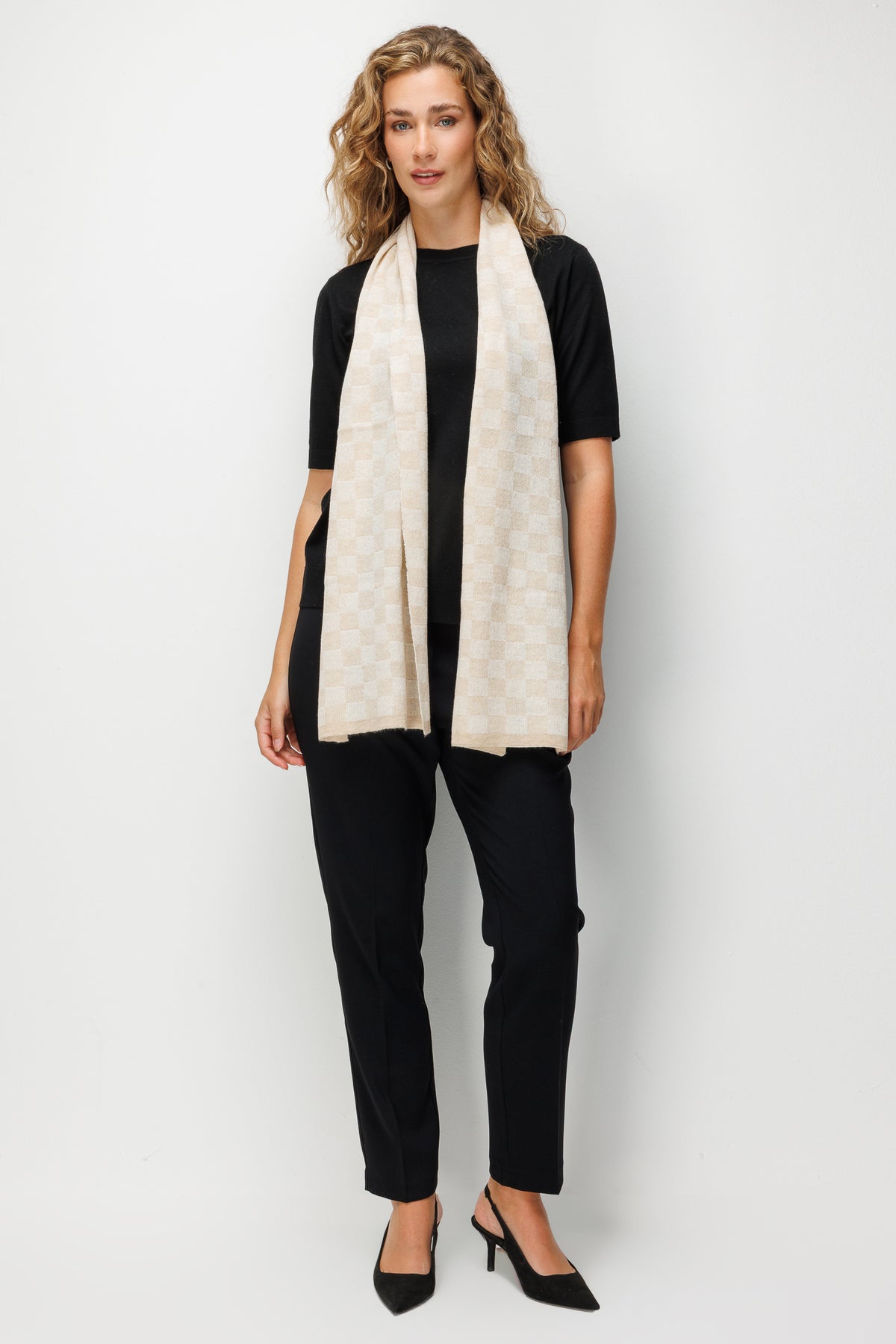 MOSAIC SHAWL ECRU-BEIGE
