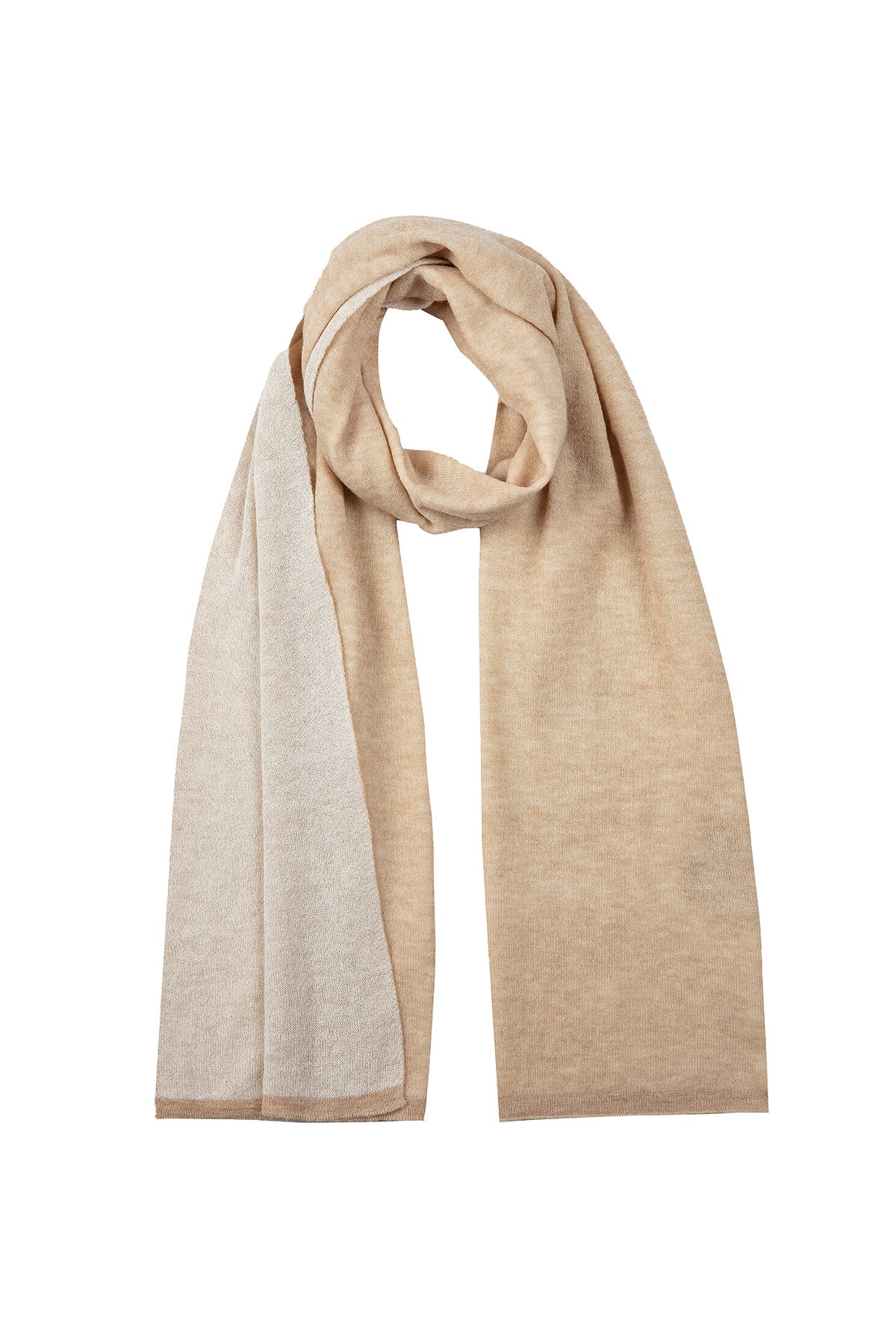 ANGORA SCARF ECRU-TAUPE