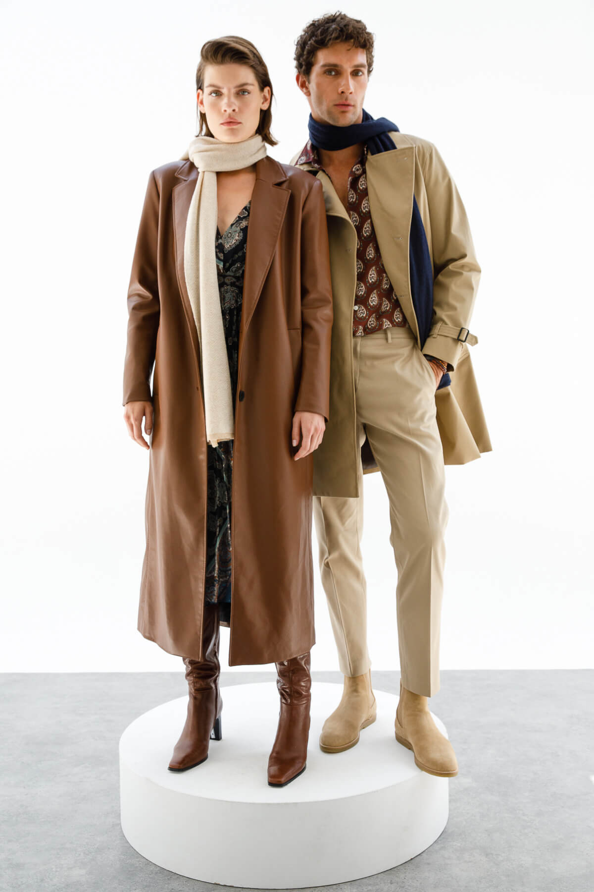 MEN ANGORA SCARF NAVY