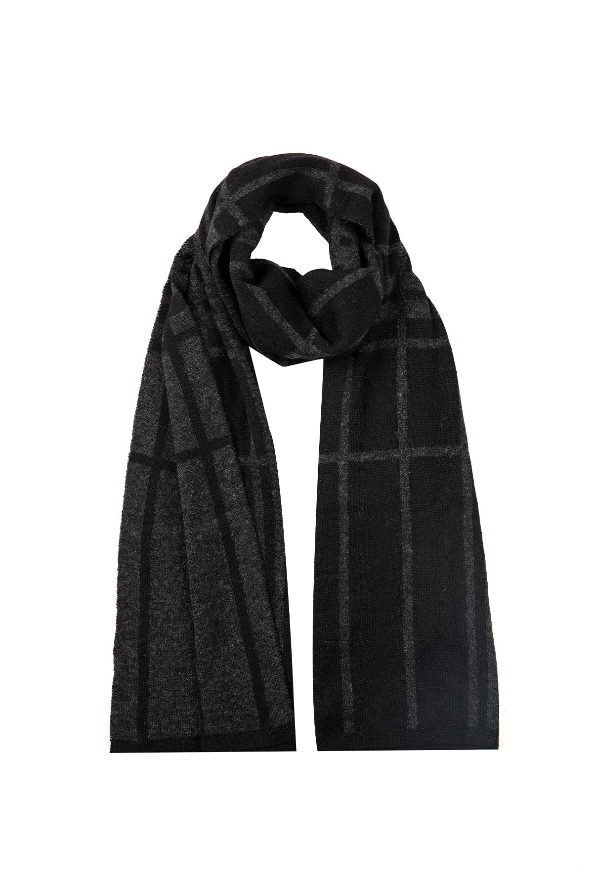 GALATIA SCARF BLACK-GREY