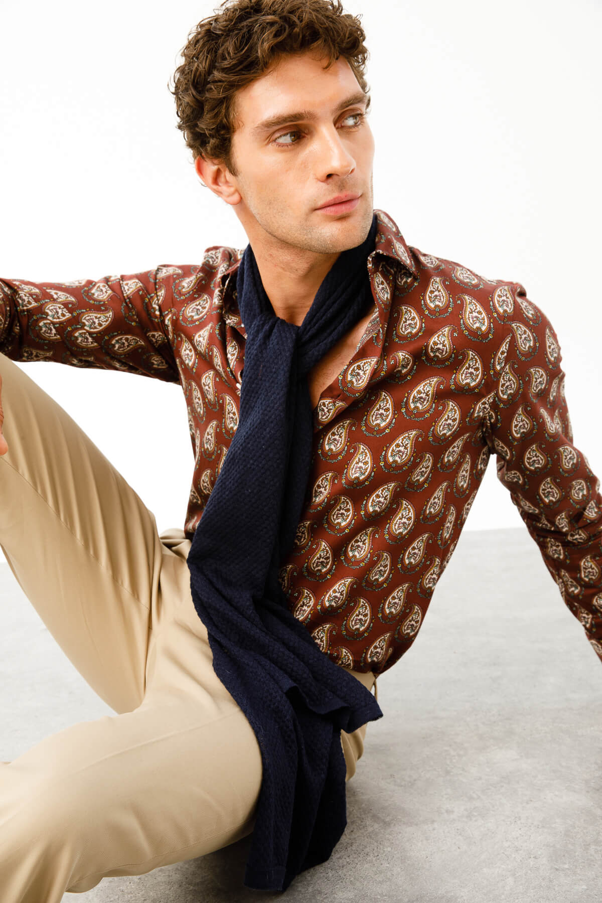 MEN MIDAS SCARF NAVY