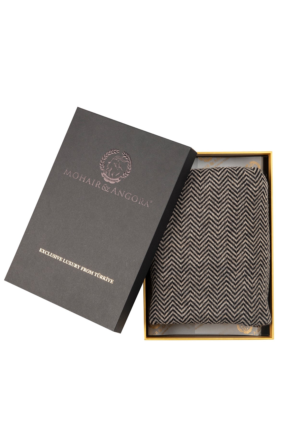 LYDIA STOLE BLACK-BEIGE