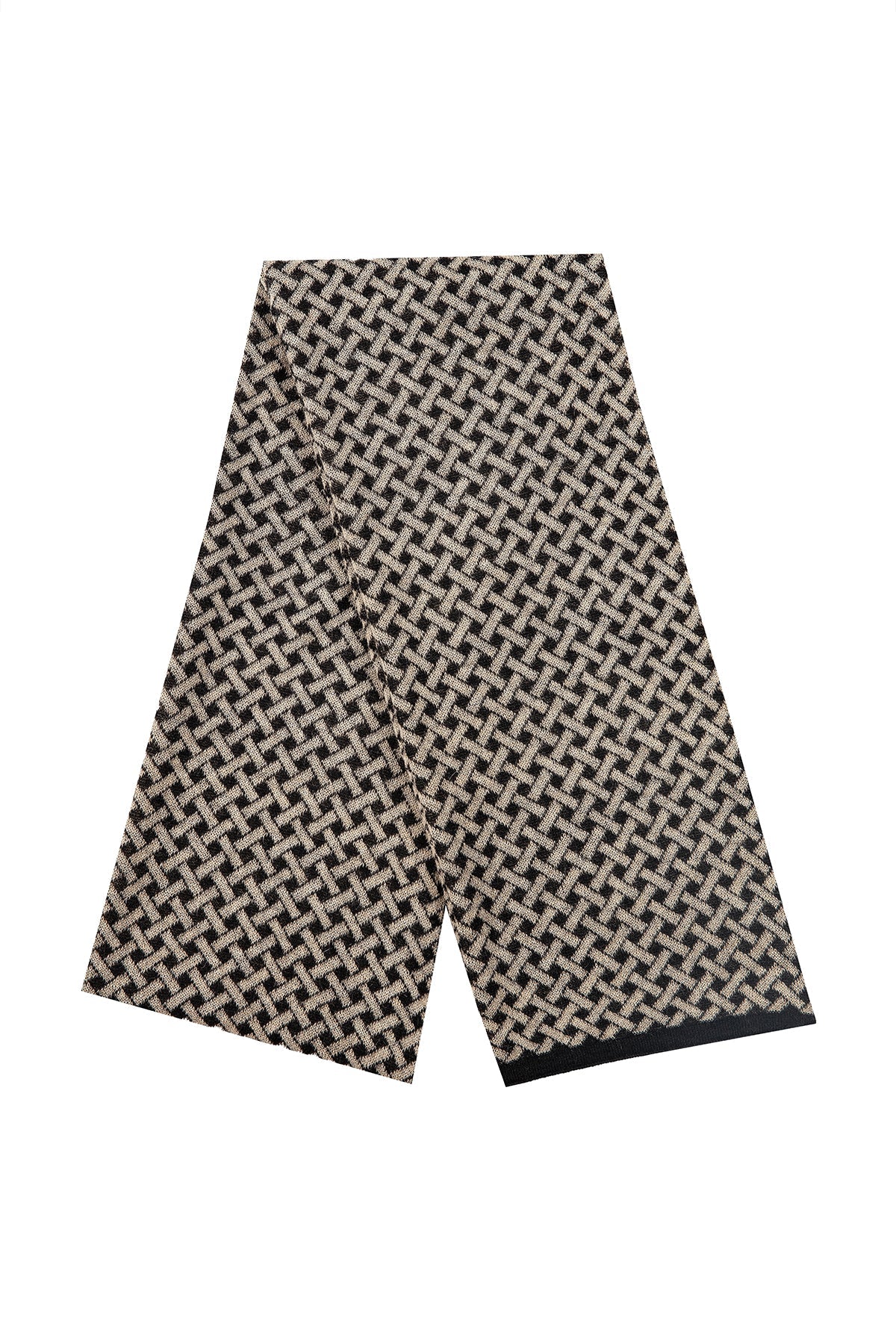 HITTITE SCARF BLACK-BEIGE