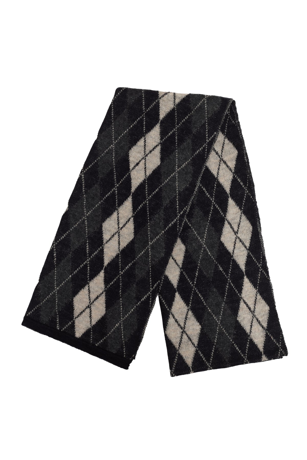 ARGYLE SHAWL ECRU-BEIGE