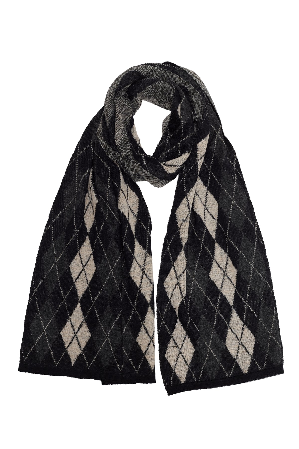 ARGYLE SHAWL ECRU-BEIGE