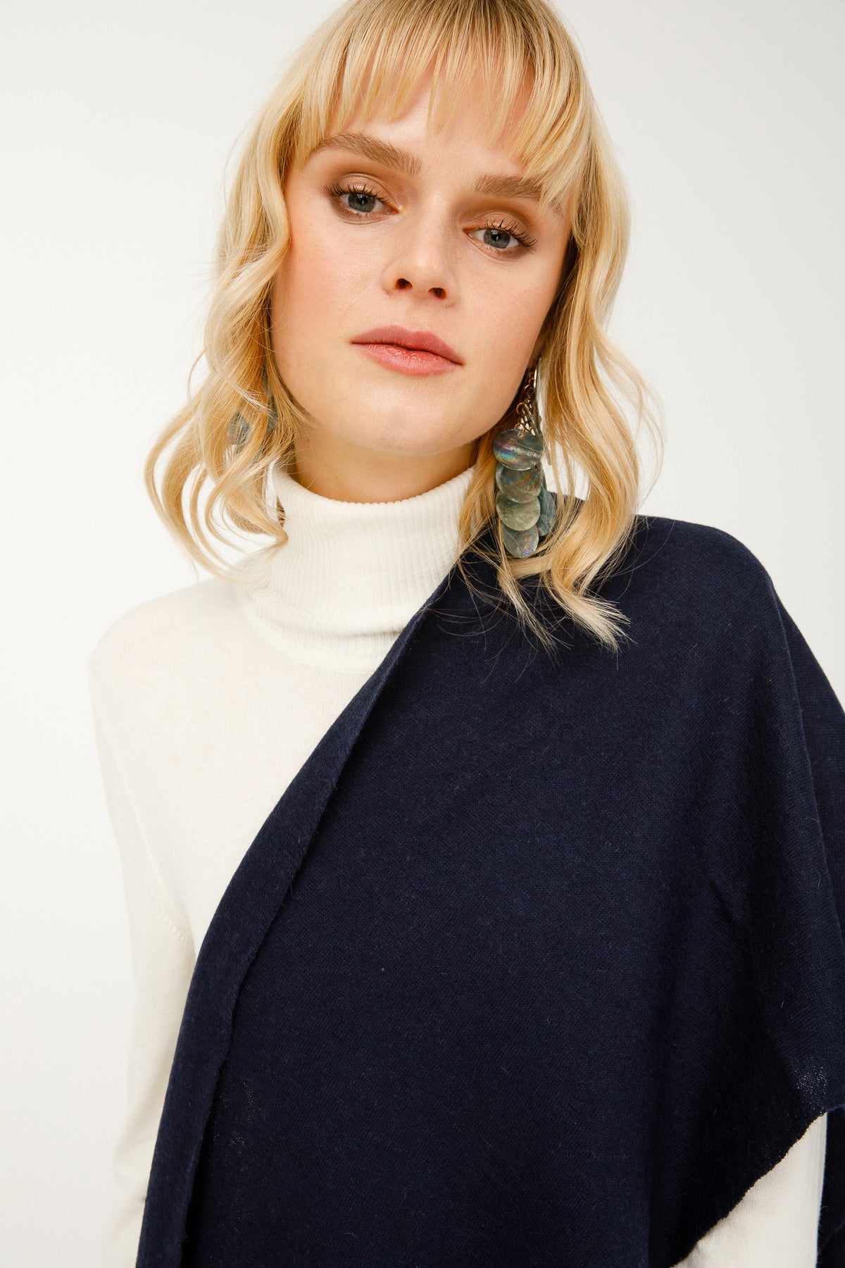 ANGORA SCARF NAVY